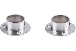 NELXULAS Stainless Steel Heavy Duty Closet Rod Holder, End Supports Socket