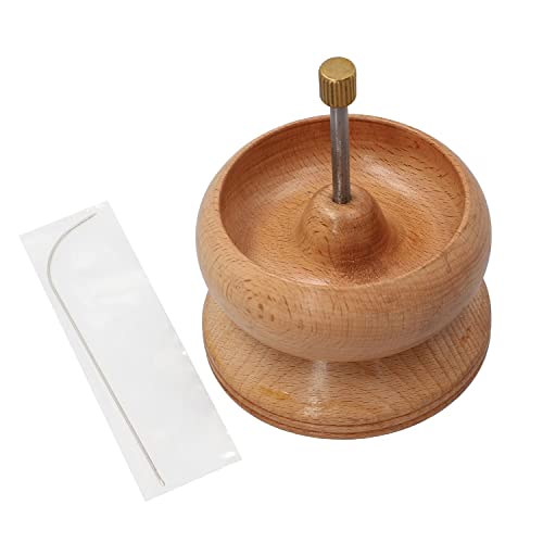 MegaCast Wooden Bead Spinner, Bead Loader Spinner with Needle Jewelry Making Bead Holder for Craft...