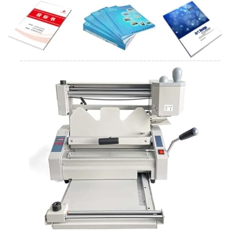 Wireless Desktop Glue Book Binding Machine, A3 A4 Manual Hot Glue Book Binder, Milling Spine Rougher Binding Machine, 0.1-50mm Binding Thickness