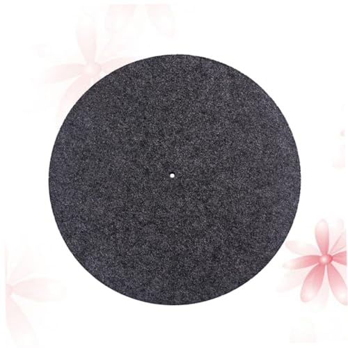 CHICAMPERA 羊毛製ターンテーブルマット 防振 静電気防止機能付き ビニールレコード対応 滑り止め溝 ラベル凹部設計 高音質再生向け全機種対応