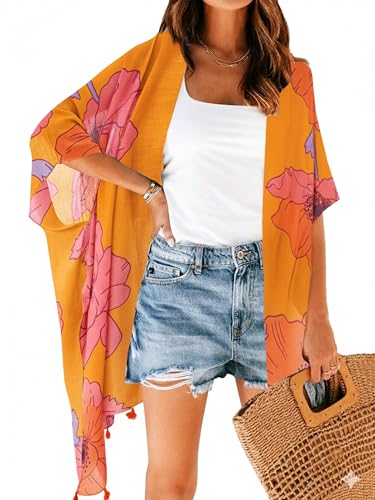 Image of Moss Rose Women Summer Bikini Kimono Bathing Suit Cover Ups for Swimwear