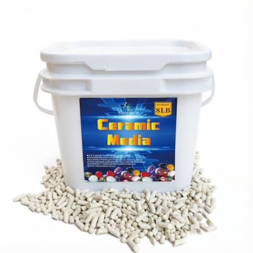 8LB Mixed Shape Rock Tumbling Ceramic Filler Media (Ball Triangle Cut Cylinder) - Non-Abrasive Ceramic Pellets for Rock Tumbler Vibratory Tumbler