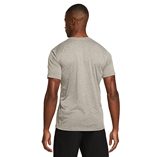 Image of Nike Men's Legend 2.0 Short Sleeve Tee, Carbon Heather /Black /Black, 2X-Large
