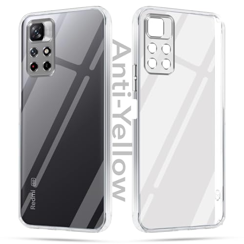 Image of Jkobi Lifetime Anti-Yellow Clear Back Case Cover for Xiaomi Redmi Note 11T 5G (Sleek Hard Crystal | Shockproof and Camera Protection)