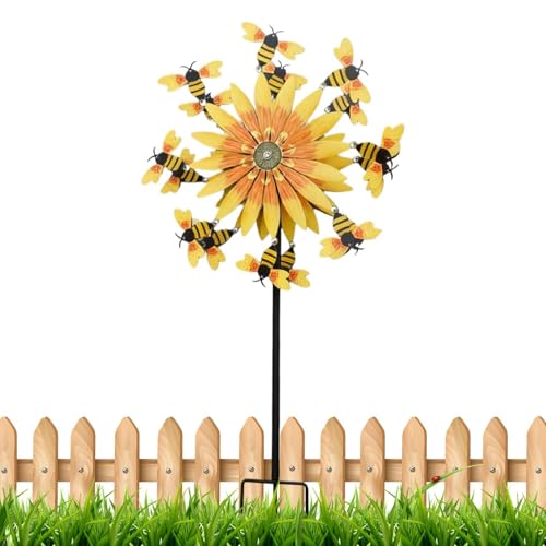 Carillon à vent de jardin abeille et sculpture extérieure suspendue - 2