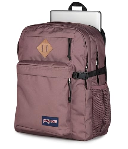Image of JanSport Main Campus Backpack - Travel or Work backpack w 15-Inch Laptop Sleeve and Dual Water Bottle Pockets, Mahogany Haze