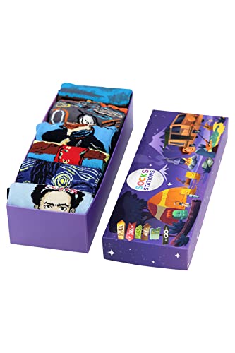 Socks Stations Artistic Socks, Art Patterned Socks, 6 In One Pack Socks, Funny Socks, Stylish Socks For Women, Unisex Socks, Casual Art Socks, Socks For Artists, Art Socks, 6 To 11 Size Socks #TOP1