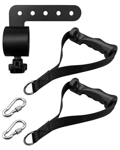 HZSIFU Belt Squat Bar Machine Attachment Compatible with 2 Inch Olympic Barbell Bar, Landmine D-Handle Cable T Bar for Squat Rack Home, with Exercise Handle