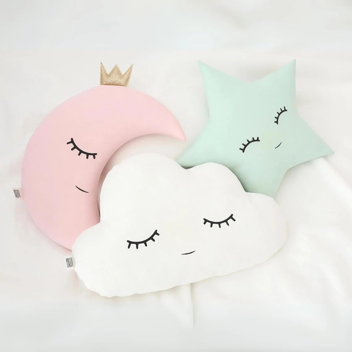 Shivay International Plush Pillow Moon Star Cloud Shape 3 Pcs Pillow Set Home Decoration & Birthday Gift for Cute Baby Cushion Pillow