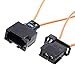 Glarks 2Pcs Fiber Most Optical Optic Loop Bypass Male and Female Adapter for Radio and Audio