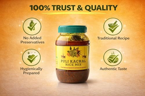 Image of The Grand Sweets & Snacks Adyar Puli Kachal Rice Mix Thokku 500g | Authentic Tamarind Rice Paste | Chennai Special | No Preservatives