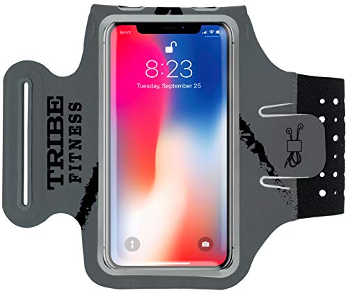 TRIBE Premium Running Armband & Phone Holder for iPhone X, Xs, Xs Max