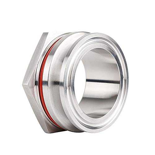 Furvochy Bulkhead Compression Fitting, 1.5"Tc Kettle Homebrew Weldless Bulkehad Compression Fitting 304 Stainless Steel Homebrew Kettle Bulkhead With Silicone Ring thumb #2