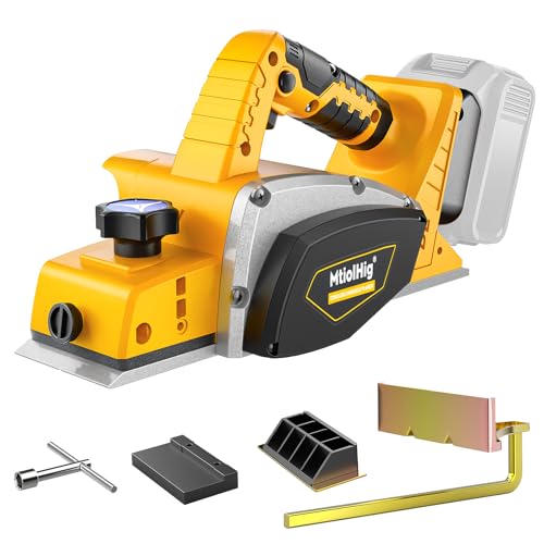 Cordless Electric Hand Planer: 3-1/4-Inch Handheld Planer Compatible with Dewalt 20V Battery (No Battery) - 15000 RPM Power Wood Planer for Woodworking, Carpentry, and Home DIY