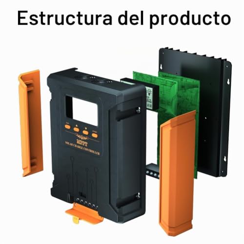 Miniatura 6 de Solamr 100a Mppt Regulador De Carga Solar 12v 24v 36v 48v Auto Con Pantalla Lcd Regulador De Panel Solar Max 180v Entrada Para Gel Sellado Inundado Y Batería De Litio-Cm-100a