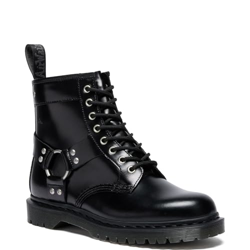 Dr. Martens Unisexe 1460 Harnais 8 Yeux Bateau, Cuir Analine Noir, 37 EU