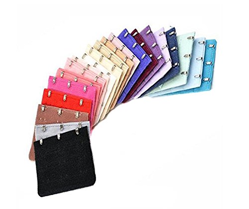 22-Piece Women's Assorted 3-Hook 3-Row Bra Extender Set