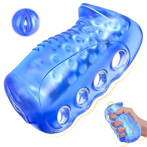 Male Masturbator Sex Toys for Men, Penis Stroker with Open-Ended, Blowjob Grip Masturbation Sleeve, Realistic Vagina Pocket Pussy Adult Sex Toys Penis Training for Men Couple