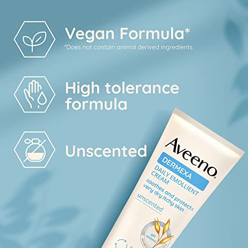 Aveeno Dermexa Daily Emollient Cream (1x 200ml), Emollient Cream Enriched with Triple Oat Complex and Ceramides for Sensitive Skin, Soothing Relief from Itchy, Dry Skin Prone to Eczema - Image 6