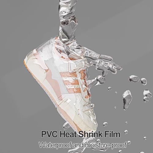 50 Stück Transparente Schrumpffolienbeutel 28x45CM Schrumpffolie Taschen PVC Schrumpfen Taschen Schrumpfbeutel Transparent Schrumpffolie Beutel Shrink Wrap Film für Schuhe DIY-Kunsthandwerk