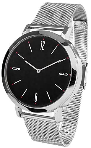 Preisvergleich Produktbild Zeit-Bar Funk-Armbanduhr Damen - Herren, mit Maschenmetallband