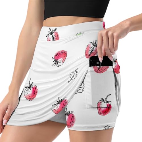 Jupe short de tennis avec poche intégrée mini jupe sport athlétique femme pour course