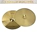 Seteol 18 inch Low Volume Cymbal Golden Mute Cymbal Crash Cymbal Drum Quite Alloy Cymbal for Kids Adult Practice Traditional Finish Brass for Drum Hardware Cymbal Pack (18