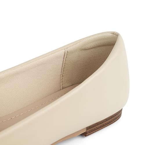 Image of MUSSHOE Pointed Toe Flats for Women, Comfortable Business Casual Work Shoes, Slip On Loafers with Arch Support, Office Walking Flats for All Day Standing