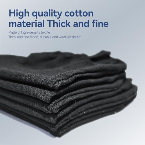 11 Paar 11 x 20 cm Dünne Baumwollhandschuhe Schwarz für Damen Neurodermitis ,Baumwolle Handpflege,Sicherheits Arbeitshandschuhe, Stoff handschuhe für parade, arbeits,Trockene Hände,Antistatische