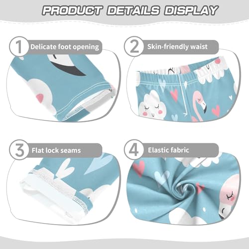 Toddler Girls Leggings Printed Yoga Pants Leggings Flamingo Cute Cloud for Kids3