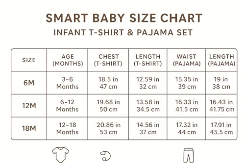 Image of Smart Baby Boys Cotton Top & Pyjama Set | Long Sleeve Round Neck T-Shirt & Full Pants | Soft Fabric | 0-18 Months | Ideal for Sleep