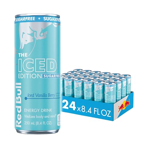 Image of Red Bull Sugarfree Energy Drink, Iced Vanilla Berry, Iced Edition | contains caffeine, taurine, B-vitamins, sweeteners, and water, 8.4 fl oz, pack of 24 cans