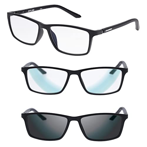 Croakies Zipline Photochromic Eyewear | UV400 Sunglass and Bluelight Protective Eyeglass For Outdoor and HEV Devices | Bundle
