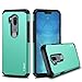J&D Case Compatible for LG G7 ThinQ Case, LG G7 Case, Heavy Duty Dual Layer Hybrid Shock Proof Protective Rugged Bumper Case for LG G7 ThinQ, LG G7 Case, Mint