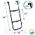 SkyBound Trampoline Ladder - 2 Steps Wide-Step Ladder for Trampoline - Universal Trampoline Accessories