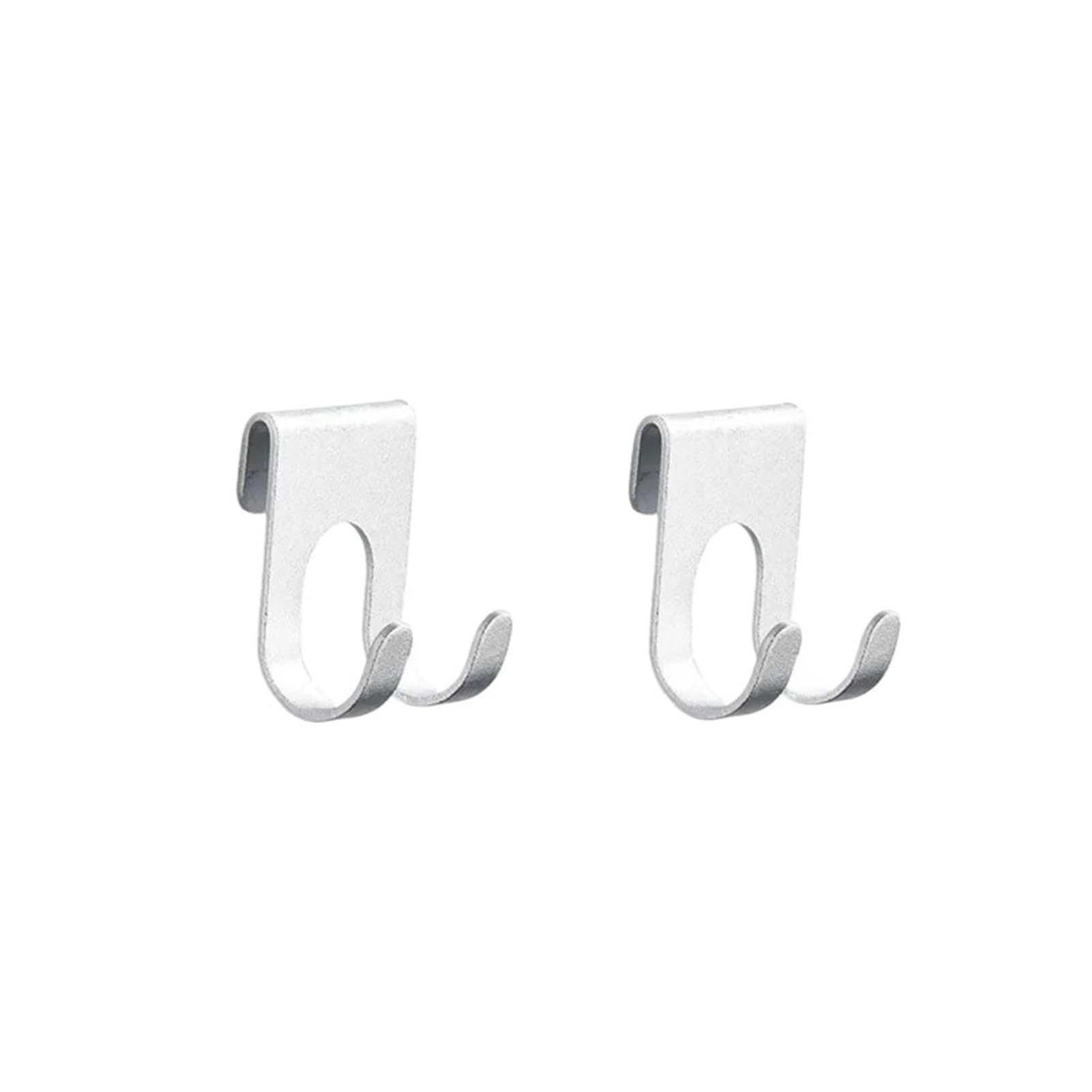 Pexlor 2Pcs-Silver Space Aluminum Shower Hook For Frameless Glass Door, Bath Towel Wall Hanger(2Pcs-Silver)