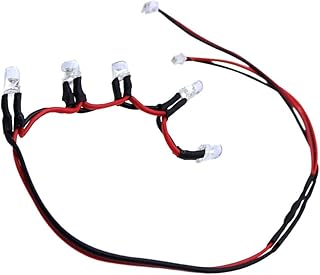 Levigo RC Car LED Roof Light 5 Light Beads High brightnes Dome Light Compatible with FMS 1:24 FCX24 K5, RC Car Upgrade Accessories Roof Bulb Top Light