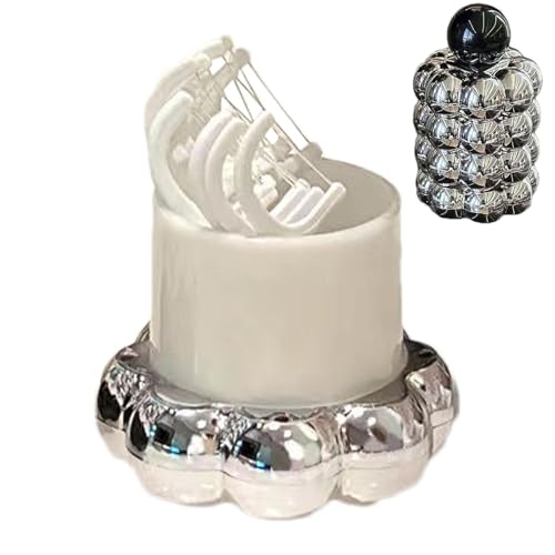 Dispensador de dientes, dispensador de portadientes, Qtip Distribuidor Creative Floss Pick Holder, Dispensador de -dientes, contenedor ligero de lujo para , -dientes, hilo ,