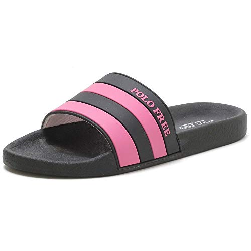 Chinelo Feminino Slide FJ Preto e Pink 33