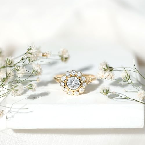 Certified Diamond Moissanite Flower Engagement Ring for Women, 1.75 ct, D-Vs1 Quality, Ready To Gift3