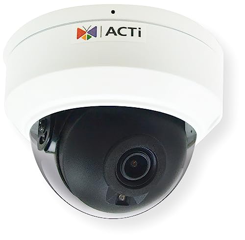 ACTi Z714 Outdoor Mini Dome Camera, White; WDR; SLLS; Fixed Lens; 8MP 1/2.7