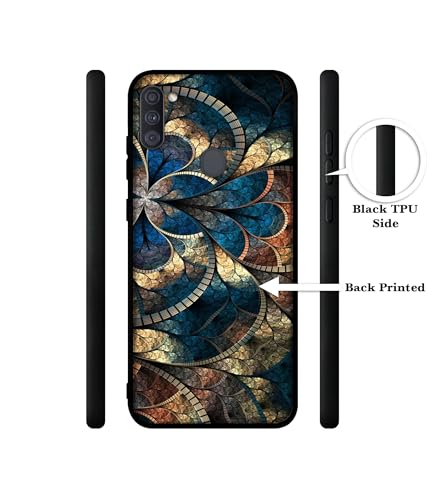 Image of Fractional Pattern Design Premium 2D Printed Metal Back Case Cover for Samsung Galaxy A11 4G / M11 4G