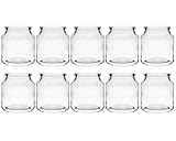 Durch die runde form lassen Sich die Gläser perfekt in Küchenschränken verstauen ohne platzverlust.