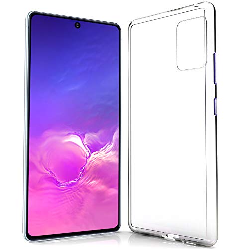N NEWTOP Custodia Cover Compatibile con Samsung Galaxy S10 Lite, Morbido TPU CLEAR Gel Silicone Anti Graffio Trasparente Slim Sottile Flessibile Case Posteriore Proteggi