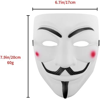 Hacker Anonymous Mask V For Vendetta Mask For Kids Women Men Halloween Party Costume Cosplay