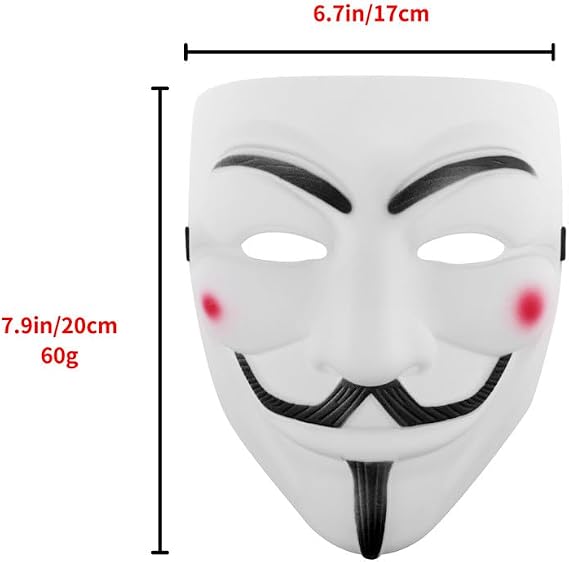 Hacker Anonymous Mask V For Vendetta Mask For Kids Women Men Halloween Party Costume Cosplay