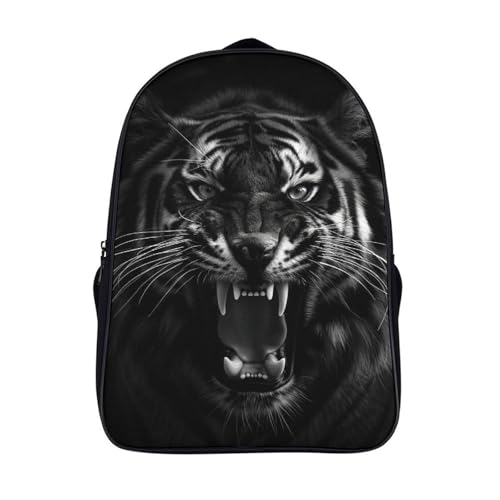 Sac à dos enfant imprimé tigre pour l'école et voyage 40x28x16cm