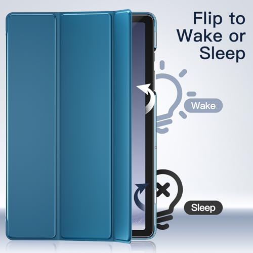 Image of JETech Cover Case for Samsung Galaxy Tab A9+ / A9 Plus 11-Inch 2023, Slim Translucent Back Tri-Fold Folio Stand Protective Tablet Cover, Auto Wake /Sleep (Teal)
