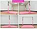 MARFULA 4FT Gymnastic Bar with Mat Set Gymnastics Horizontal Bar Gymnastics Kip Bar Pink Bar for Kids Home Use