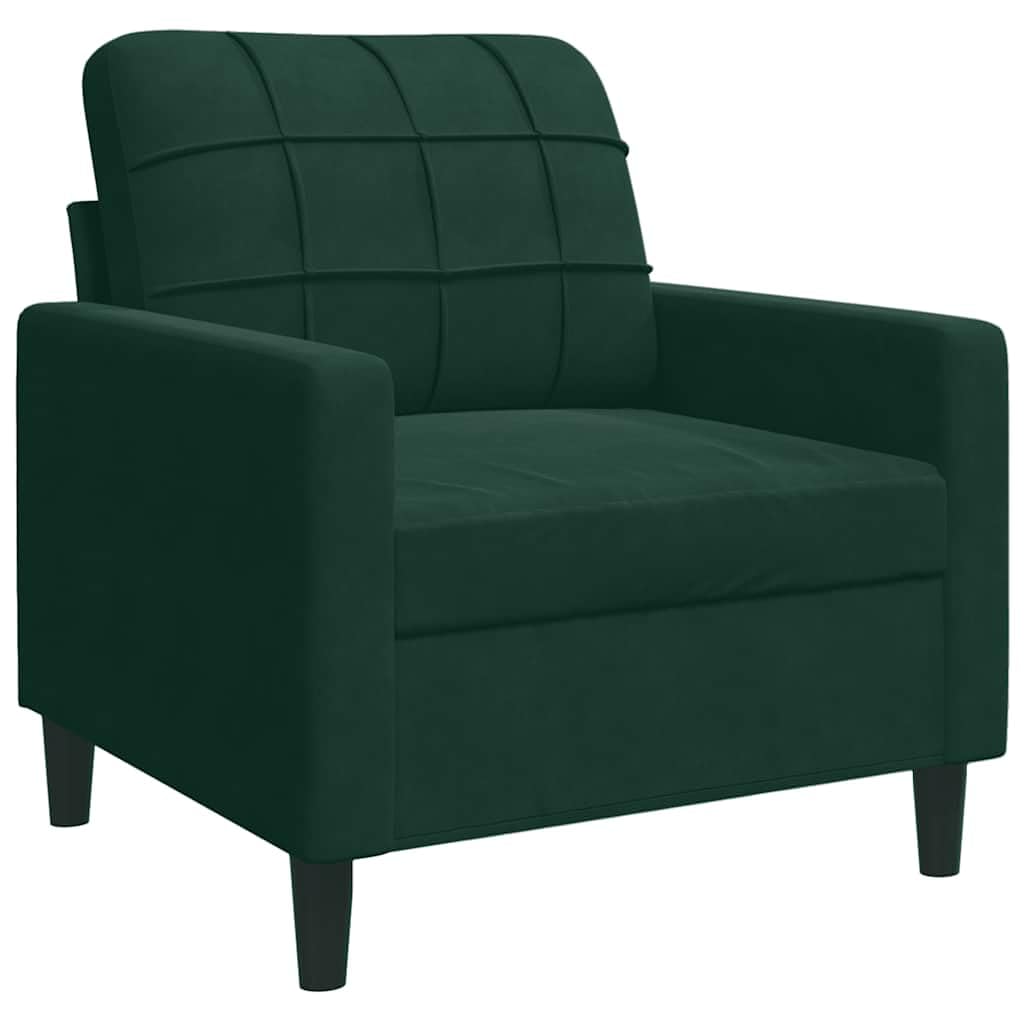 4-częściowy zestaw wypoczynkowy z poduszkami i rolkami pod kark, ciemnozielony aksamit, sofa narożna z taboretem, meble tapicerowane do salonu i pokoju gościnnego, wygodna sofa do spania
